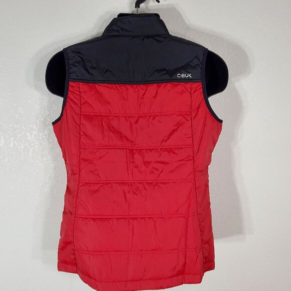 Cbuk By Cutter & Buck Womens Puffer Vest Medium Red, Gray & Black Colorblock - Picture 4 of 10